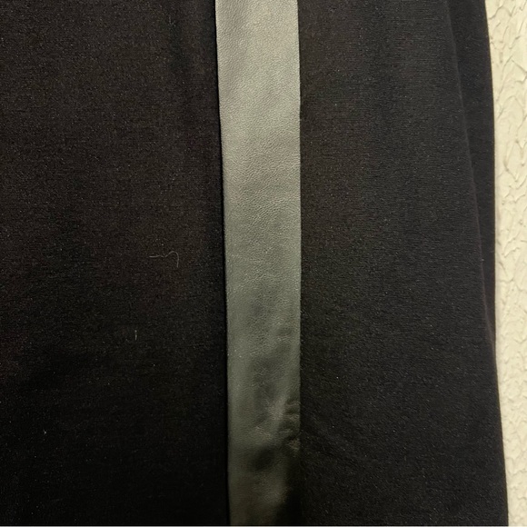White House Black Market Black Ponte Faux leather Pencil Skirt size 4 - Picture 6 of 14